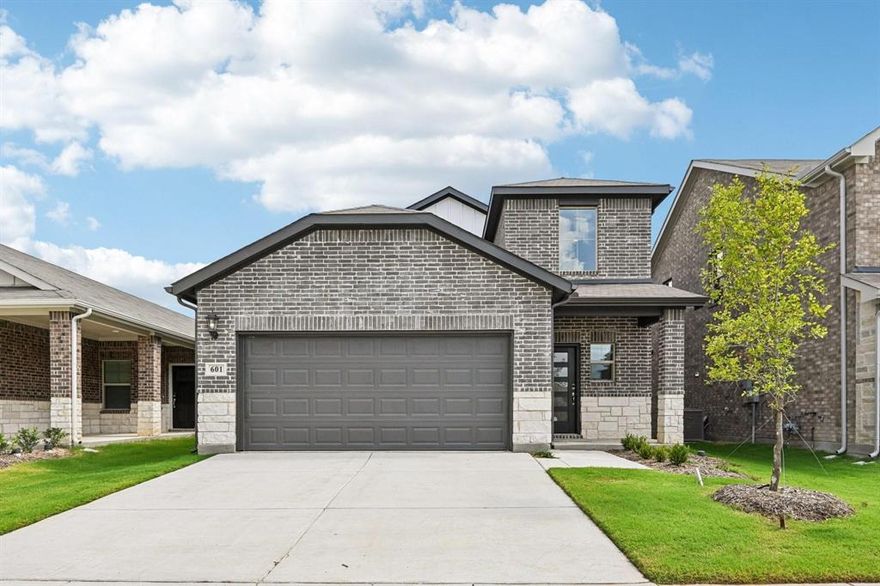 Brand new, energy-efficient home zoned for McKinney ISD with washer, dryer, and refrigerator included! You will be greeted with18 foot entry ceilings. Turn the kids loose in the second-story loft space while hosting downstairs in the open concept living area. The kitchen has lots of cabinets with white quartz countertops, island, and gas range. Play fetch at the nearby dog park or bike the miles of trails and greenspace. Kids will love the community playground and resort-style pool. The energy-efficient features like the tankless water heater cut down on utility bills so you can afford to do more living. The backyard has a covered patio with a gas stub out for a grill. Schedule and showing and check out the neighborhood today!