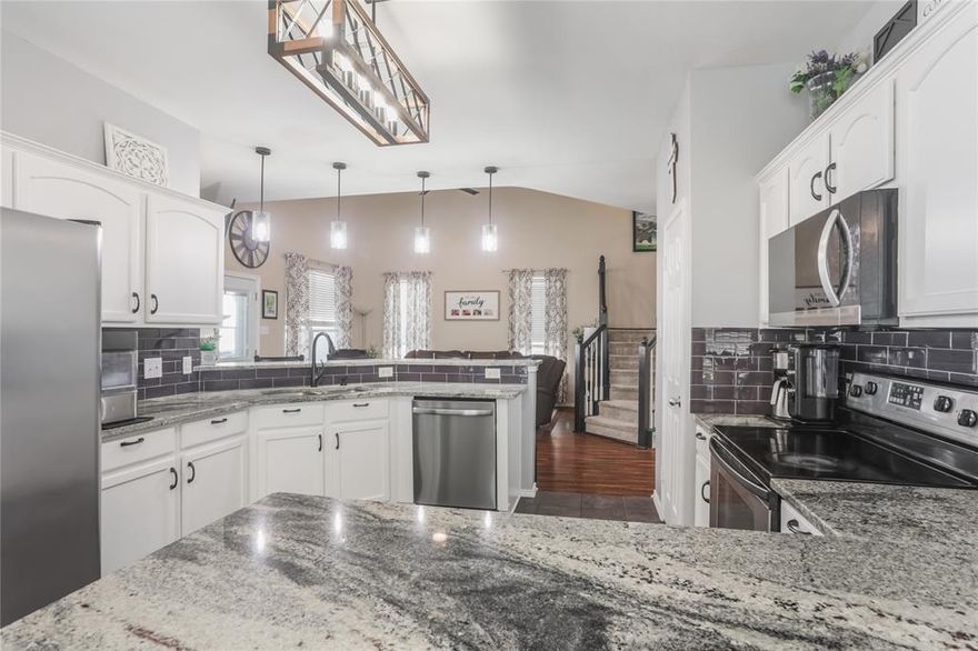 Welcome to this charming home in Providence Village offering 2,559 sq ft of living space on a spacious corner lot. Featuring an open floor plan with hardwood floors, a cozy fireplace, and a kitchen with ample counter and cabinet space, this home is perfect for both everyday living and entertaining. Upstairs boasts a large game room, generous secondary bedrooms, and a primary suite with private access to the wrap-around porch. Enjoy an extended patio, 2-car garage, and access to resort-style community amenities, parks, and schools—all in a highly desirable location.