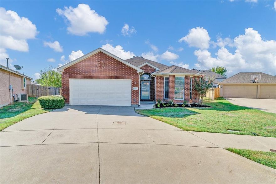 BRAND NEW CARPET INSTALLED!! Nestled in a culdesac on an oversized lot, you'll find this move-in ready brick home, ready for its new owners.  This home boasts 3 bedrooms, 2 bathrooms, and an open floorplan.  The interior was just painted, and the HVAC is only18 months old.  There is also foam insulation in the attic.  The masterplanned subdivision includes a community resort-style pool and a community center.  This home is minutes from new shopping, dining, and entertainment right off the Chisholm Trail Parkway and McPherson.