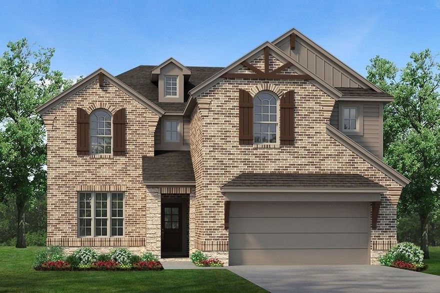 Estimated August 2026 completion! Ask us about our Trade In Trade Up program, we can buy your home! Our new 2-story floor plan will have you wondering how you lived so long without all this space. The 4-bedroom, 2.5-bathroom home offers designated space for living, winding down, working and, of course, sleeping. The perfect place for a family with pre-teens and teenagers eager to have their own retreat, the Navasota design invites a plethora of options. Entering the foyer from the front porch, you’ll be greeted by a flex room on your left. This space could function as a home office for the aspiring entrepreneur or a study space for kids working on homework. Continuing on, an L-shape kitchen is situated in the corner of an open floor plan. Extended countertops, walk-in pantry, and large island create a great layout for holiday dinners. The seamlessly connected dining and family room reflect the desirable open concept, which means you’ll never be left out of the conversation. At the end of a long day of gathering and celebration, escape to your haven in the owner’s suite, tucked strategically in the back corner. This room has ample amounts of natural lighting and double doors into the bathroom for added luxury. Entering this bathroom is like walking into a spa with a private water closet, tub, and extended dual vanity. At the end of this long galley lies a dream closet for any shopaholic and shoe lover. Sharing won’t be a problem with plenty of room for his-and-hers clothing. Venturing to the second floor, you will enter into an open game room. This could be the cool hangout spot amongst your teens and their friends by adding a flat screen, pool table, and great lounge furniture. Three equally sized rooms and four walk-in closets mean everyone will have their own space, including your guests. Enjoy everything this two-story floor plan has to offer and start planning your get-togethers now!