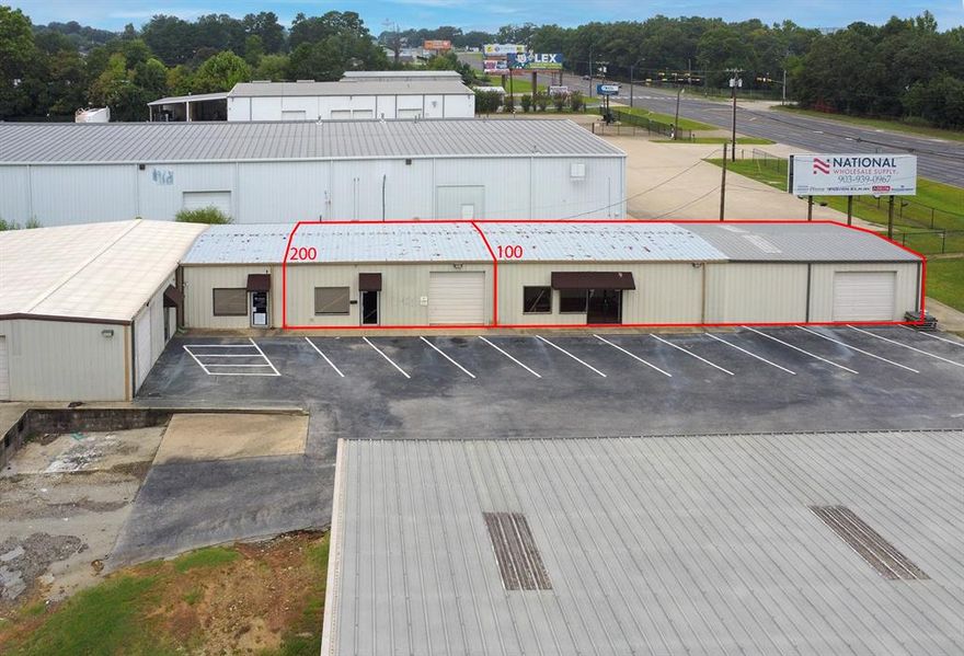 $5.50 per SF per yr (NNN) 
STE 100 - 2,409 SF. 
STE 200 - 1,259 SF. 
STE 100 & 200 - 3,668 SF. 
Building 1 - 9,009 SF (listed separately). 
Suites available separately or combined! This versatile property offers suites that can be leased individually or combined, providing flexible options to accommodate a range of business needs—ideal for those seeking a blend of office functionality and industrial capability.
Outside of City Limits; no zoning requirement. 
10' overhead door per suite. 
Showroom area, multiple offices, restroom in each suite, and ample warehouse space.
• Property is also for sale - See separate listing.