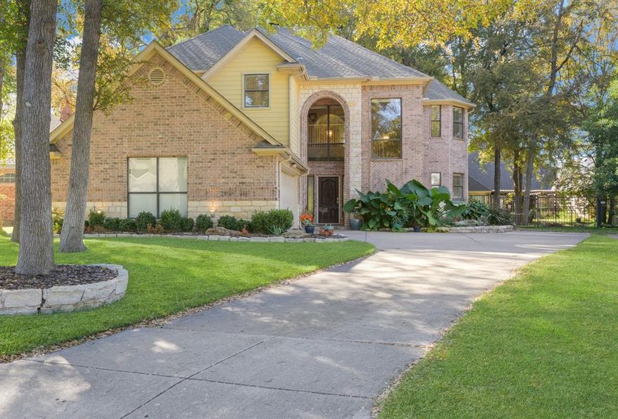 Don’t miss this incredible opportunity to own a home in the highly sought-after River Bend Estates, one of Fort Worth’s premier gated communities—priced below neighborhood values! Located just 10 minutes from downtown, this peaceful, 24 hour guard-gated enclave features lush landscaping, mature trees, and serene waterways throughout. Steps from the West Fork Trinity River Trails, enjoy miles of scenic walking and biking paths. Inside, you’ll find soaring ceilings, wood flooring and a striking see-through fireplace separating two spacious living areas.  Other features include an open concept kitchen with granite counters, pretty white cabinetry and stainless appliances including a new double oven. Abundant windows overlook the tranquil, treed backyard with plenty of room to entertain or play. Upstairs features three spacious bedrooms and a $4,000 carpet allowance for personalization. A rare value in River Bend Estates—this home blends comfort, security, and style in an unbeatable location with easy access to major highways.