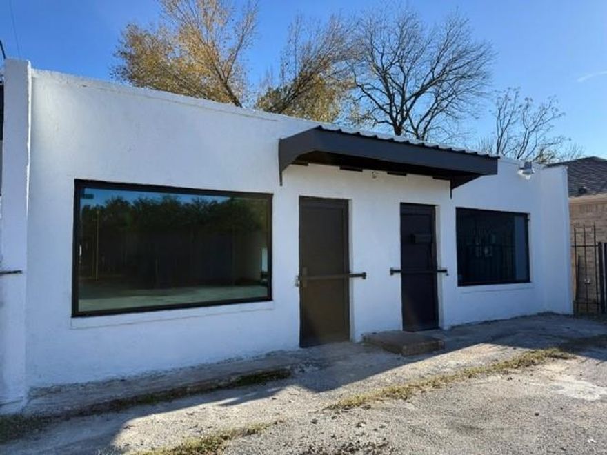 Commercial property on corner lot in the up-and-coming Fair Park area!!!  North facing property just 3 blocks away from Fair Park with the Dallas skyline in sight.  Building was previously 2 split in half with 2 storefronts, but due to the condition it has been gutted and is now a shell space.  New metal roof, new gutters, new windows, and new electrical panel. Iron fence around parking lot installed.  The City of Dallas currently has plans for the South Dallas - Fair Park initiative program to revitalize the area.  Get in early and watch the area grow!