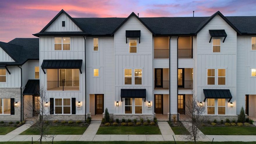 Experience spacious city living in the sought-after City Park Place community. Completed in 2025, this impressive three-story townhome offers 2,799 sq. ft. of thoughtfully designed space, combining style, comfort, and functionality. Located in the acclaimed Frisco ISD, this home welcomes you with a bright, open floor plan where the chef’s kitchen seamlessly connects to the living and dining areas, perfect for hosting gatherings or enjoying quiet evenings at home. The first floor features a private Junior Owner's Suite with a double vanity, stand up shower and large walk in closet. The second floor features the kitchen equipped with quartz countertops, a generous island, custom cabinetry, and stainless steel appliances. 2nd story bedroom and full bathroom located behind the kitchen. On the third story you have a luxurious primary suite that comes complete with a spa-like bathroom featuring dual vanities, a walk-in shower, and an expansive walk-in closet. A total of 4 bedrooms and 3.5 baths provide plenty of space for family and guests. Outdoor living is just as inviting with multiple balconies and a covered patio overlooking the landscaped yard, kept pristine by the community HOA. Close to shopping, dining, and entertainment, and with move-in-ready new construction, this home delivers the perfect balance of space, convenience, and an unbeatable location.