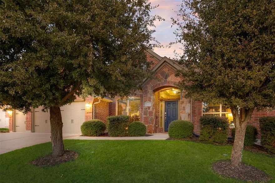 Welcome to this beautiful 3-bedroom, 2.5-bath home in the highly sought-after Briarwyck community of Roanoke! With all bedrooms conveniently located downstairs, this home lives like a single story while offering the luxury of dedicated entertainment spaces upstairs. Step inside to an open entry with warm wood flooring that flows into the formal dining room and private office featuring French doors. The inviting living room centers around a cozy, floor-to-ceiling stacked stone gas fireplace—perfect for relaxation. The spacious kitchen is ideal for both everyday living and entertaining, offering a center island, breakfast bar, granite countertops, gas cooktop, walk-in pantry with etched frosted glass door, and a butler’s pantry connecting seamlessly to the dining room—creating an ideal setup for a coffee bar or added storage. The primary suite features a charming bay window seating area and a generous ensuite bath with dual vanities, soaking tub, separate shower with bench, and two walk-in closets. Secondary bedrooms also include walk-in closets, providing ample storage. Upstairs is designed for unforgettable game nights and movie marathons. Enjoy a large game room plus a true media room with tiered flooring and a full theater setup: a 110 inch projection screen, video projector, Sony 5.1 (7.1 with two additional speakers) surround sound, AV receiver, and subwoofer. Step outside to a spacious backyard with a large covered patio featuring a mounted 50 in TV—ready for outdoor gatherings and weekend relaxation. Additional highlights include a 3-car garage with painted flooring, Rachio sprinkler controller, a 20-amp and 30-amp outlet, and a new Class 3 roof installed in January 2024. This home truly has it all—comfort, convenience, and exceptional spaces for living and entertaining. Don’t miss your chance to see it!