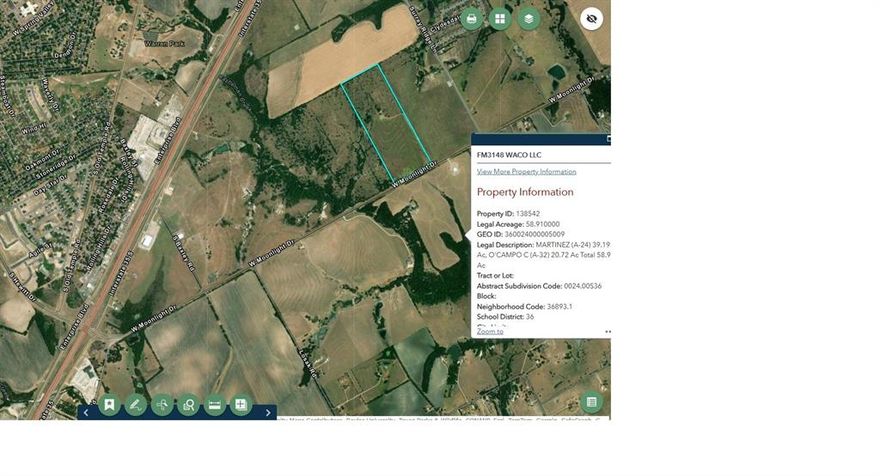 Location Location Location !!!

The property is located within 2 miles of I-35.  

Very close to Waco city, for all your recreational, shopping and schooling needs.  

Currently Ag Exempt and ideal for Residential Development or Ranch.