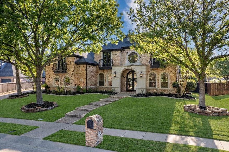Experience refined McKinney living in the heart of Stonebridge Ranch, just minutes from Legacy West, The Star in Frisco, PGA Frisco, and located around the corner from two local country club with premier amenities—set within one of the safest cities in the nation, McKinney. Full of updates, East facing, this exceptional 5-bedroom custom home blends timeless design with elevated, modern luxury, perfectly positioned on an oversized lot with a 3-car garage, resort-style pool, and expansive outdoor living. A grand entrance through double iron doors sets the tone, revealing real hardwood floors, a sweeping staircase, vaulted ceilings, and walls of windows that flood the home with natural light. Plantation shutters, custom window treatments, neutral tones, decorative lighting, and remote-controlled shades create a sophisticated “quiet luxury” ambiance throughout.Designed for both comfort and functionality, the thoughtfully crafted floorplan features two bedrooms on the main level, along with a private office—ideal for today’s lifestyle. The chef’s kitchen is a true showpiece, complete with a gas cooktop, double ovens, Sub-Zero-style refrigerator, oversized sink, quartz countertops, large island, and walk-in pantry.Upstairs, three spacious bedrooms with generous closets are complemented by a game room and media room, offering endless opportunities for entertainment. Step outside to your private backyard retreat, where an outdoor kitchen, covered living area, and sparkling pool with water features create the ultimate setting for relaxing or hosting. The expansive yard offers ample space for play, gatherings, or future customization. Residents of Stonebridge Ranch enjoy unmatched amenities, including multiple stocked fishing ponds, a beach club, tennis courts, and a vibrant clubhouse lifestyle. Luxury, location, and lifestyle—this home truly has it all. Virtual tour available.