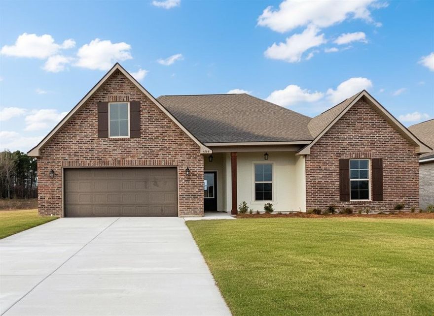 Awesome builder rate and closing cost assistance available (restrictions apply)!  

The CAMELLIA V B in Falcon Bay community offers a 4 bedroom, 2 full bathroom, open and split design.

Features:  double vanity, garden tub, separate shower, linen closet, and a large walk-in closet in the primary suite, a kitchen island overlooking the living room, spacious walk-in pantry, mud room with boot bench, covered front porch, covered rear patio, recessed can lighting, ceiling fans in the living room and primary bedroom are standard, smart connect wi-fi thermostat, smoke and carbon monoxide detectors, a post tension slab, landscaping, architectural 30-year shingles, flood lights, and more!  

Energy Efficient Features:  a kitchen appliance package, low E tilt-in windows, and more!