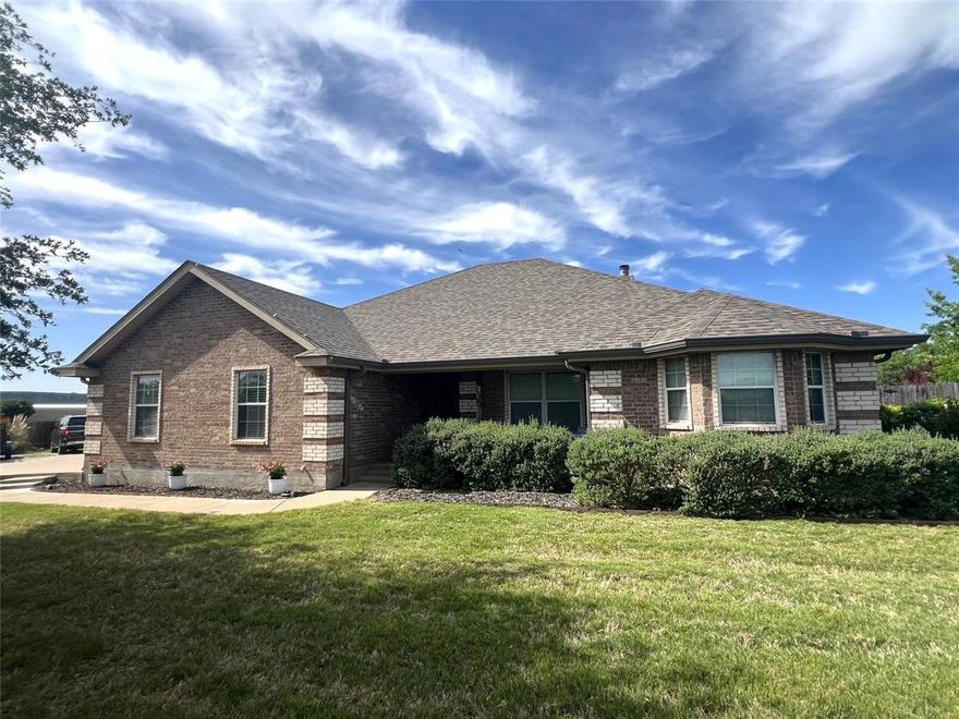 Welcome to your private slice of West Texas paradise—where breathtaking views meet peaceful country living just minutes from Abilene. This stunning 4-bedroom, 3-bathroom brick home offers 2,448 square feet of thoughtfully designed space, blending comfort, charm, and functionality in a serene setting. The sunroom is a true highlight, filled with natural light—an ideal space for morning coffee or quiet afternoons. Step outside and experience the lifestyle this property was made for. Enjoy wide-open skies and breathtaking views, lounge by the sparkling pool on warm Texas days, or entertain guests on the deck and patio designed for gathering and unwinding. A convenient storage shed adds extra space for tools, hobbies, or outdoor essentials. With the feel of country living and the convenience of being just 18 minutes from downtown Abilene, this home offers the best of both worlds—privacy, space, and accessibility—all wrapped into one exceptional property.