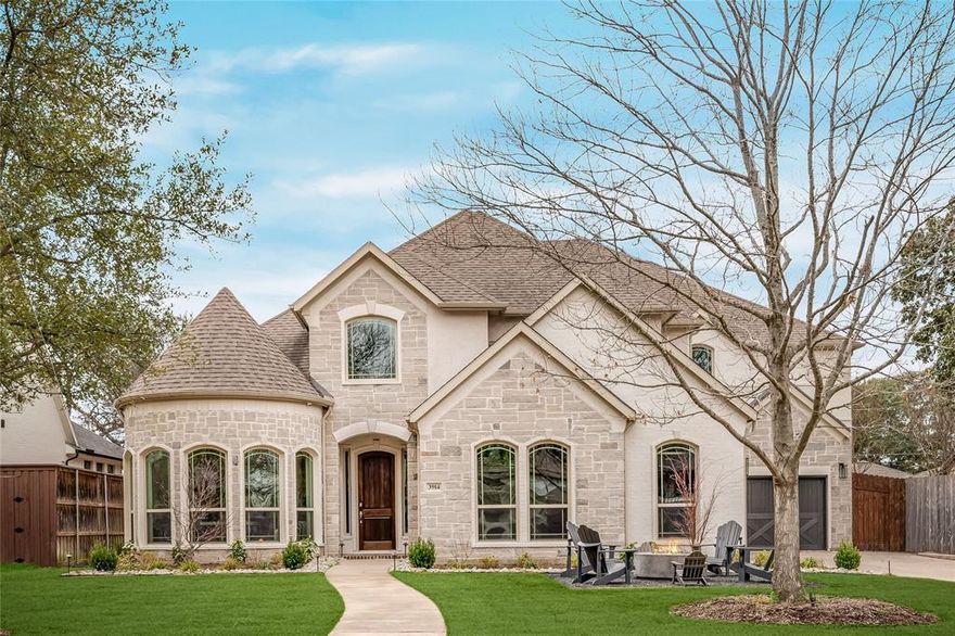 Beautifully updated transitional home in the heart of Midway Hollow, showcasing exceptional craftsmanship, abundant natural light, a rare 3 car garage, and more than $300,000 in recent upgrades. A grand entry with sweeping staircase opens to the thoughtfully designed home featuring a dramatic two story great room with fireplace, dining, private office with glass French doors, and a first floor primary suite—creating an ideal flow for both everyday living and entertaining. The fully renovated chef’s kitchen anchors the home with striking quartzite countertops, updated cabinetry, designer lighting, new plumbing fixtures, built in refrigerator freezer, and wine refrigerator. The kitchen opens seamlessly to the breakfast area and great room and connects to the dining room through a butler’s pantry. The serene primary suite offers a beautifully refreshed bath with oversized soaking tub and walk in shower. Upstairs features three additional bedrooms, including a guest suite with en suite bath, two bedrooms with shared bath, media room and game room, opening to a private balcony overlooking the backyard. Recent updates include full interior and exterior painting, renovated kitchen and primary bath, new carpet in upstairs bedrooms and game room, upgraded lighting and fixtures throughout. The redesigned backyard offers turf, enhanced landscaping, oversized covered patio, and built in grill—perfect for entertaining with room to add a pool. Midway Hollow is known for its beautiful tree lined streets, walkable blocks, and welcoming atmosphere. The area offers a charming blend of thoughtfully updated one story homes alongside impressive newer construction, creating a streetscape that feels established and elevated. Residents are often seen enjoying the neighborhood on foot adding to the strong sense of community. Located in the new Walnut Hill Leadership Academy attendance zone. All of this is just minutes from private schools, premier shopping, and some of Dallas’ best dining.