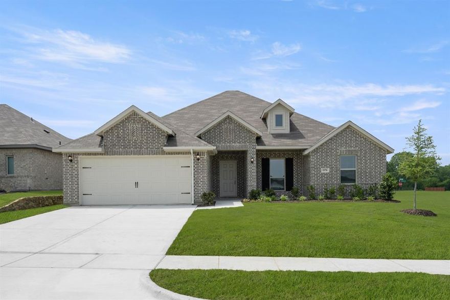 MLS# 21244807 - Built by Impression Homes - Ready Now! ~ This stunning single-family residence, built in 2025, offers a modern and spacious layout with 4 bedrooms and 2 full bathrooms within 2,047 square feet. Situated in the desirable Mountain Valley subdivision and part of the Joshua ISD, this home is perfect for families seeking quality education with nearby schools including Njoshua Elementary, Tom and Nita Nichols Middle School, and Joshua High School.  The traditional design features an open floorplan. The kitchen boasts an island and eat-in area, ideal for gatherings. Enjoy comfort year-round with central heating and cooling. The home includes a cozy living area, a designated dining area, and convenient walk-in closets. Outside, the covered patio provides a relaxing space to unwind. This property is complete and ready for you to make it your own—don’t miss this opportunity!