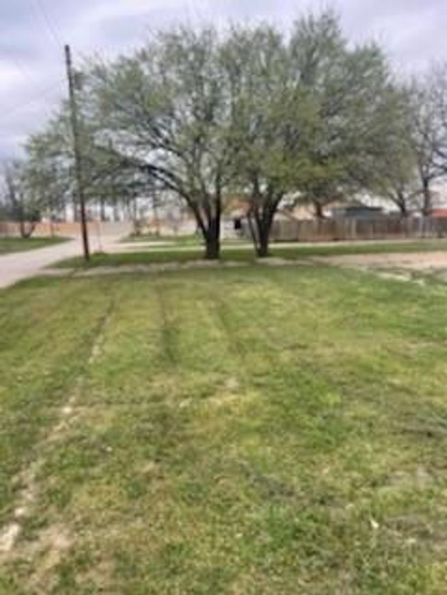 Beautiful city conner LOT WITH ALL CITY UTILITIES. IT HAS TREES AND THERE IS A CONCRETE PAD. THIS LOT IS DOWNTOWN BY THE COLOSSEUM. THERE IS A LOT OF CONSTRUCTION GOING ON IN THE AREA. ITS CLOSE TO ALL DOWNTOWN BUSINESSES.JUST A BLOCK AWAY FROM THE NEW BROWNWOOD EVENT CENTER.GREAT PLACES FOR SMALL HOUSE ARE INVESTMENT PROPERTY NO MOBILE HOMES ALLOWED