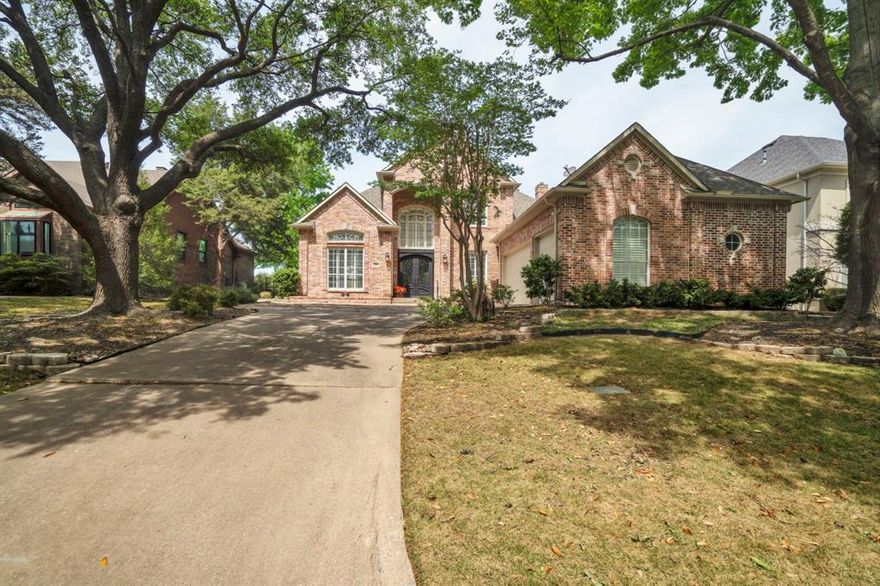 Welcome to this incredible golf course home which comes FULLY FURNISHED. It is nestled along the highly sought-after, tree-lined streets of Eldorado, one of McKinney’s most beloved and established communities. This home offers a rare opportunity to enjoy peaceful golf course views and the exceptional lifestyle that makes Eldorado such a special place to live. You will love the convenience of being within walking distance to award-winning Valley Creek Elementary, a Blue Ribbon school. The surrounding community features lakes, walking and biking trails, and green spaces, all just steps away. Eldorado Country Club is just around the corner. Inside, this home offers generous living space and timeless character. With 3 spacious bedrooms plus a dedicated office that could easily serve as a 4th bedroom, the layout provides you with flexibility. Three living areas create multiple spaces for gathering, entertaining, or relaxing. The large gourmet kitchen is truly the heart of the home, with abundant counter space, a large pantry, and a convenient walk-through butler’s pantry, perfect for entertaining. The adjoining living space features an incredible dry bar, making it an ideal setting for hosting friends or enjoying quiet evenings at home. The primary suite is a true retreat, reminiscent of a luxury hotel experience. A stunning double-sided fireplace creates warmth and ambiance between the bedroom and the spa-like primary bath, transforming the space into a private oasis designed for relaxation and comfort. Step outside to the expansive custom-designed back patio, built for entertaining and enjoying the breathtaking golf course setting. Enjoy unwinding in the evening with the peaceful views. Additional highlights include 2.5 baths, a 3-car garage, abundant storage throughout, and beautiful custom built-ins that add both charm and functionality. This meticulously maintained home showcases pride of ownership in every detail!
