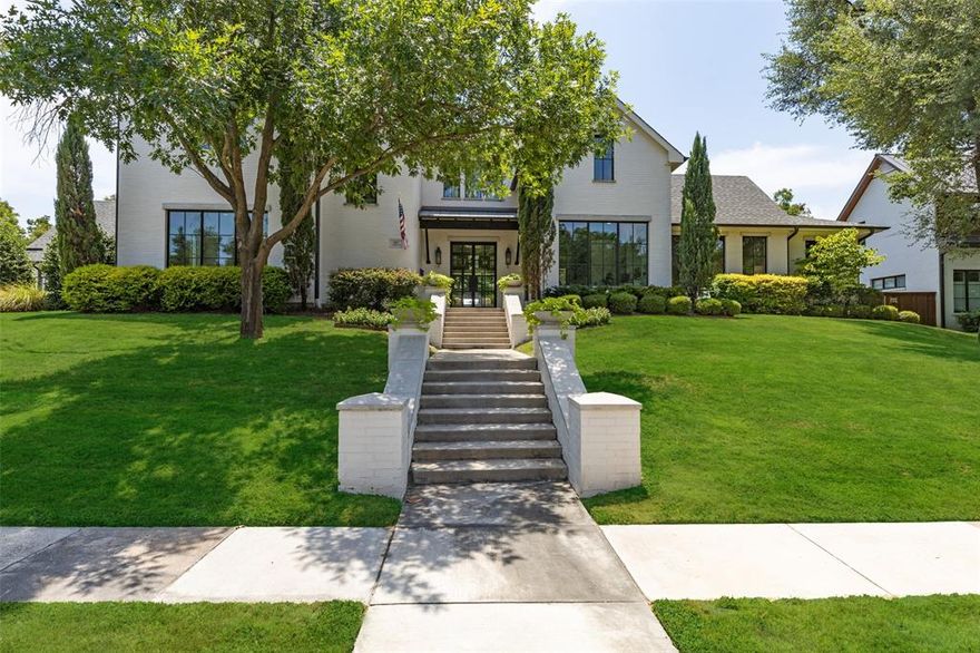 ** Multiple Offers :: Deadline Aug 4th 5pm ** Perfectly perched atop a large corner lot, steps from the best of Lakewood's offerings, sits this spectacular Robert Elliot custom home. Dramatic front walk up & entry with floor to ceiling windows peering onto back patio & yard, setting the stage for this show-stopping, purposefully designed gem. Suited for entertaining is a chef's kitchen complete w large island, Thermador appliances, breakfast nook, all overlooking spacious family rm w built-ins flanking the gas fireplace, wet bar with w fridge, and access to large covered patio. Butler's pantry connects to formal dining & includes abundant storage and 2nd wine fridge. Primary down w spa-like bath and private office.  The 2nd floor is dedicated to 3 add'l beds, game room + private office w 2 efficient built-in workspaces. Outside enjoy 500+ sf covered patio w built-in grill & ample space for lounging, entertaining & ping pong. Plenty of room for pool, seller has existing renderings.