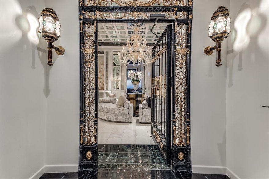 Elegant and timeless penthouse, 22 floors in the sky with incredible views in every direction from downtown to Turtle Creek and beyond. The well known high rise 3525 Turtle Creek was designed by the respected Howard Meyer and this penthouse by celebrated firm Loyd-Paxton. Prepare to be amazed as you walk through doors into the grand salon with marble floors; mirrored walls; and soaring ceilings, creating glamour and opulence. The terrace room has a vaulted glass see-through ceiling offering starry night time views. A beautiful open bar in the terrace room creates fabulous entertaining areas. The home was recently totally remodeled with the kitchen and bathrooms all featuring gorgeous marbles and tiles, top of the line appliances and well appointed designer features. The three ensuite spacious bedrooms have great closets and spectacular views. A sophisticated study with full bath could be an extra bedroom. Balcony has spa and sitting area. Truly a masterpiece in the sky in a building with unmatched service and amenities!