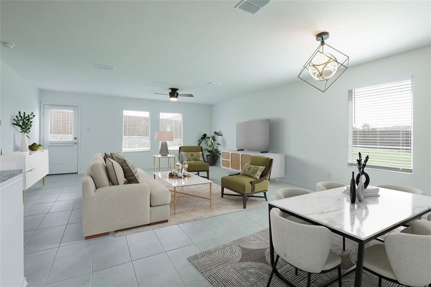 Accepting section 8 vouchers. No carpets , Living room furniture included. Welcome to this well maintain 4 bedroom,2 baths corner lot available for lease at Preserve at Honey Creek. This Brand new single story home offers the convenience of having everything on one level. It includes a well-equipped owner's suite in the back of the home with a private full bathroom and walk-in closet. Beside it is the open concept living area, which includes a kitchen, dining room, and family room. The three additional bedrooms share a bathroom in the hall. Community inclueds swimming pool, park and walking trails. easy access to highway.