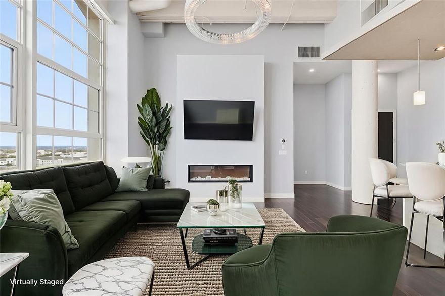 Discover the perfect blend of luxury & convenience in downtown living at the renowned Montgomery Plaza! This 8th-floor West Tower unit features 3 bedrooms & 3 bathrooms with spectacular panoramic views of the Fort Worth skyline, soaring cathedral ceilings, & an open-concept design that enhances both everyday living & entertaining. Two of the three bedrooms boast full en-suite bathrooms, ensuring privacy & comfort, while a third full bathroom provides guest accommodations. A versatile additional space can serve as a dining area or a sophisticated large office. Relax in the living room, accentuated by an fireplace for added warmth & ambiance, & control the motorized shades with ease to adjust natural light or privacy at the touch of a button. The chef's kitchen impresses with premium finishes, sleek cabinetry, & a layout that seamlessly flows into the living area. A unique highlight of this unit is the full-size laundry room with a sink—an uncommon yet valuable convenience in condo living. The property also includes two side-by-side deeded parking spaces (2203 & 2204), a true luxury. Enjoy the top-tier amenities that Montgomery Plaza offers, including a rooftop pool with six private cabanas & a spa, two outdoor kitchens, multiple fire pits, a corn hole setup, a putting green, an herb garden, a modern fitness center, a 24-hour concierge, an owner's lounge with a bar, & a 14-seat media room—theater. Located just steps from Fort Worth's most exceptional dining, shopping, & cultural attractions, this residence offers a true lock-and-leave lifestyle you will love. A brand-new HVAC system in 2024 for piece of mind. Embrace modern urban living blended with historic Fort Worth charm at Montgomery Plaza, where convenience meets vibrant energy, with restaurants & retail shops nearby. Montgomery Plaza is more than just a residence—it's an elevated lifestyle combining modern convenience with unmatched accessibility right in the heart of the city!