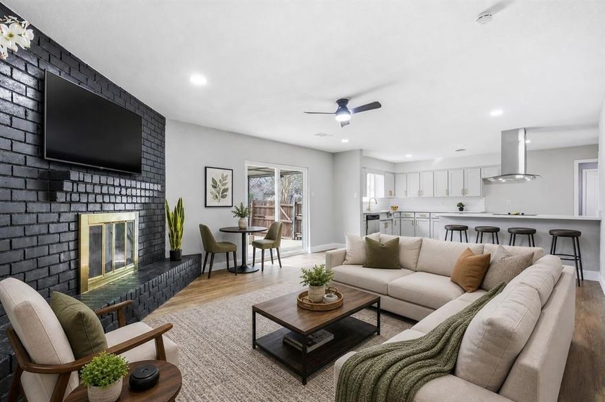 It's what you do with it! This custom home in a highly-desired location is on a neighborly cul-de-sac, tucked on a spacious corner lot just seconds from I-30—without the highway noise—this 1965 classic is being offered for sale for the very first time on MLS. A rare opportunity to own a thoughtfully renovated home in an established neighborhood near the Fort Worth city limits and only 5 minutes to Arlington’s Entertainment District.

Inside, you’ll find a timeless, functional floorplan with room to live, work, and gather. The front living room offers the perfect space for a home office or secondary sitting area. The family and dining areas have been opened to the kitchen, creating a bright, connected space ideal for everyday living and entertaining. The kitchen features new appliances and flows seamlessly into a versatile flex room with an adjacent office nook—perfect for remote work, hobbies, or study space.

This 4-bedroom, 2.5 bath home offers a smart layout for privacy and convenience. The primary suite includes its own ensuite bath, while two secondary bedrooms share a classic Jack-and-Jill bathroom. A utility room with a convenient half-bath combo adds everyday practicality.

Significant renovation work has already been completed, including foundation repair, giving peace of mind while preserving the character of this mid-century home.
Back on Market due to buyer financing. Come and see this gem in a marvelous neighborhood. 
Located just 15 miles from DFW Airport, with easy access to both Arlington and Fort Worth amenities, this home combines location, flexibility, and long-term value.