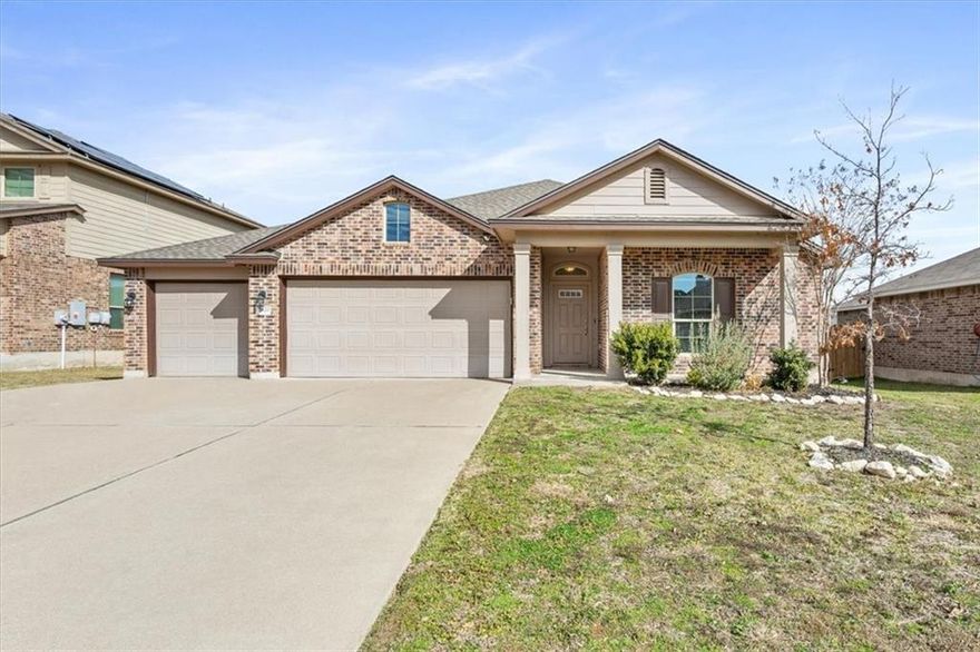 This 2017 brick home has 3 bedrooms, 2 full baths, 3 car attached garage, large open kitchen and nice sized dining and living area.  MCAD says it has   2010 sq. feet of living space.  The fenced in backyard allows for privacy and some outdoor space.  Conveniently located, it's south of Waco between Hwy 84 and I-35.  It's in the Midway ISD school district and newly formed Park Meadows subdivision.  One mile from the Elementary school.  Home has only had 2 owners since it was built, and the current owner has only been there about a year.  In late 2023, prior owners had a new roof put on, the interior of the house was painted, and new carpet installed.  The current owner is including all the appliances with the sale of the home for simplicity of the move.  Sprinkler System.  A well kept home that is just waiting for someone to just move in and make it theirs.