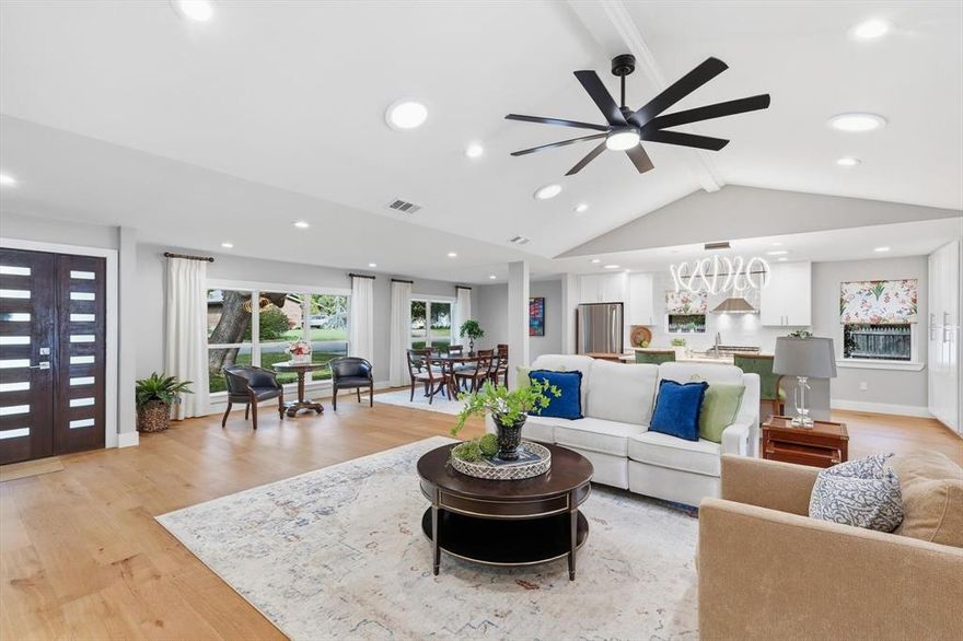 Right in the heart of Dallas—and just minutes from your favorite walking and biking trails—this one-story stunner nails that sweet spot between city buzz and laid-back comfort.

Step inside and boom—sunlight! A dramatic wall of windows floods the open living space with natural light and gives you front-row views of your charming neighborhood (and maybe a cameo from that one jogger who never breaks a sweat). The flow from living to dining is effortless, perfect for everything from lazy Sunday mornings in PJs to hosting your most extra taco night yet.

There’s a bonus space that’s basically a “choose your own adventure” room. Game room? Home bar? Chill-out lounge? Maker space? You decide. The kitchen is equal parts functional and Pinterest-worthy, featuring generous storage, a custom butcher block centerpiece with amazing custom storage, and enough counter space for both meal prep and your collection of fancy gadgets that you swear you’ll use one day.

Wood flooring keeps things classy, while updated lighting and modern finishes bring a bit of design envy to your everyday. The newer roof and upgraded windows? That’s the kind of boring-but-awesome upgrade your future self will thank you for.

Down the hall, find four spacious bedrooms—including a primary suite that might just ruin hotel rooms for you forever. The spa-inspired bath has a soaking tub, beautiful walk-in shower, and dual sinks because no one should have to share morning mirror time. Even the hall bath got a glow-up, with a generous vanity and plenty of storage for all your “essentials.” 

Out back, you’ve got a private-feeling yard and a huge patio that begs for everything from chill wine nights to full-blown backyard fiestas. Add a grill, string up some lights, and suddenly your place is the weekend spot for stargazing. 

Prime location, smart layout, and all the good vibes—this home doesn’t just make living easy. It makes it fun.