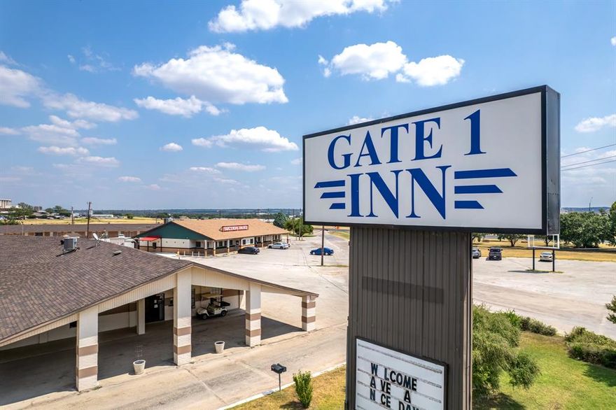Prime Hospitality Investment Available in Brownwood Tx. The Gate 1 Inn offers a rare value-add opportunity in one of Brownwood’s fastest-growing areas. This 56-room hotel includes a mix of double queen and king suites, a private 3 bed, 2 bath owner’s apartment, a welcoming front lobby, laundry area with ample storage, guest laundry, multiple storage buildings, large truck parking, and a clubhouse with rental potential. Ideally located near Brownwood’s medical and industrial districts, the property draws year-round demand from business travelers, contractors, and extended-stay guests. Nearby employers such as Brownwood Regional Medical Center, Kohler, 3M, and Superior Cable collectively employ more than 2,500 workers, creating a strong lodging base. The property also shares parking with The Section Hand Restaurant, which is available for purchase, creating an opportunity to combine dining and lodging operations.  Situated on a high-traffic corridor with over 10,000 vehicles daily, the hotel benefits from excellent visibility and access. Brownwood is undergoing rapid growth with a new event center, downtown redevelopment projects, and expanding commercial and residential activity—all expected to increase visitor and resident demand.  Current market hotel rates average $150 per night, leaving significant upside for new ownership. Updating the property’s exterior appeal, improving amenities, and implementing modern marketing strategies could quickly raise rates and occupancy.  With direct visitor spending exceeding $65 million annually, this property is positioned to serve a diverse guest base, from travelers and event attendees to healthcare and industrial workers. The Gate 1 Inn is a unique chance to acquire an underperforming asset with strong growth potential in a thriving market.