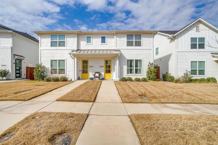 Open House Sat Jan 31 2 to 4pm. Experience refined, lock-and-leave living in this stunning, move-in-ready townhome located in the exclusive gated Overlook community of Northwest Fort Worth. Built in 2022 by Village Homes, this thoughtfully designed residence blends modern style with everyday functionality. The open-concept main living area is filled with natural light from oversized windows and soaring ceilings, creating an inviting space ideal for both entertaining and relaxing. The gourmet kitchen is a true centerpiece, featuring quartz countertops, a designer tiled backsplash, custom blue cabinetry, premium stainless steel appliances, a gas range, elegant vent hood, spacious walk-in pantry, and a convenient eat-in bar. A mudroom with additional storage connects the kitchen to the oversized two-car garage, offering practicality rarely found in townhome living. Upstairs, a versatile loft provides the perfect space for a home office, media room, or play area. The primary suite is a private retreat with a spa-inspired ensuite bath, oversized walk-in shower, and generous walk-in closet. Two additional bedrooms are well-appointed and share a spacious bath, while the upstairs utility room adds everyday convenience. Ideally located near Downtown Fort Worth, Alliance, NAS JRB, Lockheed Martin, and outdoor recreation at Lake Worth and Eagle Mountain Lake, this exceptional home offers both luxury and location.