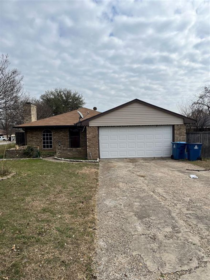 Wanting to sell this home in its present condition.  Perfect home for investor's looking for a fix and flip or rental.  Or an owner willing to get his or her hands dirty for some instant equity.  Cozy corner brick home on a quiet street with easy access to all the major roads.  Big storage barn and covered patio in back yard.  Please make appointment and view property prior to making offer.  Utilities are off at this time.