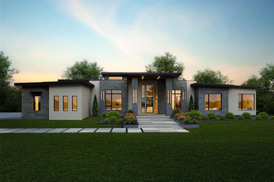 Welcome to Waterstone Estates, a prestigious gated enclave where lakeside serenity and architectural innovation converge. This custom estate spans 5,100sqft and is elegantly poised on a 1-acre homesite, offering tranquil privacy and sweeping lake views. Crafted with structural integrity and timeless design, the home is built on an engineered piered slab foundation, incorporating structural steel columns, light gauge steel (LFS) framing, and a standing seam metal roof, selected not only for their durability and efficiency but also for their modern elegance. The exterior is enhanced by sleek aluminum windows, cast stone window surrounds, full professional landscaping and outdoor lighting. Every element speaks of craftsmanship and intentional design. Rich natural materials, designer granite, marble, and tiles, flow throughout the gourmet kitchen and butler’s pantry, beautifully complemented by European-style cabinetry, waterfall-edge countertops and a dramatic book-matched stone fireplace anchoring the living room. The media room offers an entertainer’s dream, while the primary retreat invites relaxation with its spa-inspired bath and expansive walk-in closet. A curated selection of modern light fixtures elevates each space with warmth and sophistication. The oversized three-car garage balances luxury and function. Outdoors, a generous covered living space invites year-round enjoyment, capturing the essence of outdoor living with a fireplace and endless options for upgrades such as an outdoor kitchen or infinity-edge pool, all set against the peaceful backdrop of the lake. The opportunity exists to collaborate with the design team to curate and customize the finishes for a true expression of a buyer's lifestyle and vision. This home is more than a residence, it's a statement of design, quality, and elegance. It represents a blend of cutting-edge construction, timeless luxury and a showcase of refined living that sets a new benchmark for custom estates in North Texas.