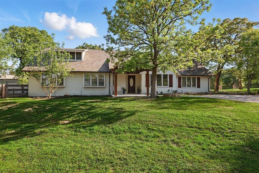 *Back on market because buyers financing fell through*  Welcome to your dream country retreat! Nestled on a little over 2.5 peaceful acres, this beautifully updated four-bedroom, three-bath home offers the perfect blend of comfort, style, and space. Surrounded by mature trees, the property provides privacy and natural beauty in every direction.
Inside, you’ll find a fully renovated interior with modern finishes throughout, including an open-concept kitchen, spacious living areas, and updated bathrooms. Whether you’re entertaining or enjoying a quiet evening at home, this house has it all.
Outdoors, the possibilities are endless. A massive barn features two stalls and a tack room—ideal for horses or other animals—with additional space for storing equipment, tools, or vehicles. There's plenty of room to garden, explore, or simply relax under the shade of the towering trees.
This property is a rare find—peaceful, private, and perfectly equipped for both comfort and country living.  
Located near highly sought after Liberty Christian and zoned to Argyle ISD.  Neighborhood enjoys easy access to Liberty.
**Information in this listing is deemed reliable, but needs to be verified by the buyer and buyer's agent**