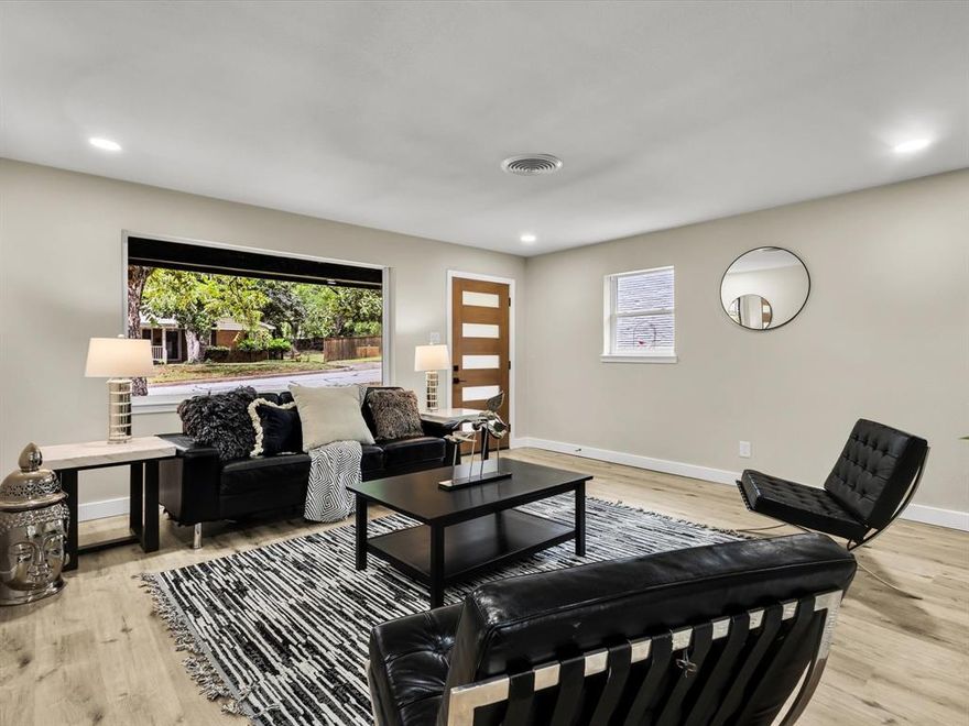 Offering Owner Financing and Creative financing and Lease MOVE in to purchase is available. Newly renovated 4-bed, 2-bath, 2-car,  home in a prime location of The River District! NEW ROOF, NEW HVAC, NEW WATER HEATER, Move-in ready and tons of brand new features, NEW fresh paint, NEW floating floors throughout, NEW LED lighting, NEW windows that flood the space with natural light as well as updated bathrooms. The modern kitchen boasts NEW granite top, gold accents, NEW sleek custom cabinetry, and a stunning navy blue herringbone backsplash. Updated bathrooms offer contemporary finishes with a modern paint scheme and trendy tile. Enjoy a spacious walk-in pantry with accent tile, full-size laundry room, two-car garage, large walk in shed with power, backyard patio to entertain, grill and spend time with your loved ones. Conveniently located near 7th street, River District, Downtown Fort Worth, highways, local eateries, and Lockheed Martin, this home offers easy access with a charming small-town feel.