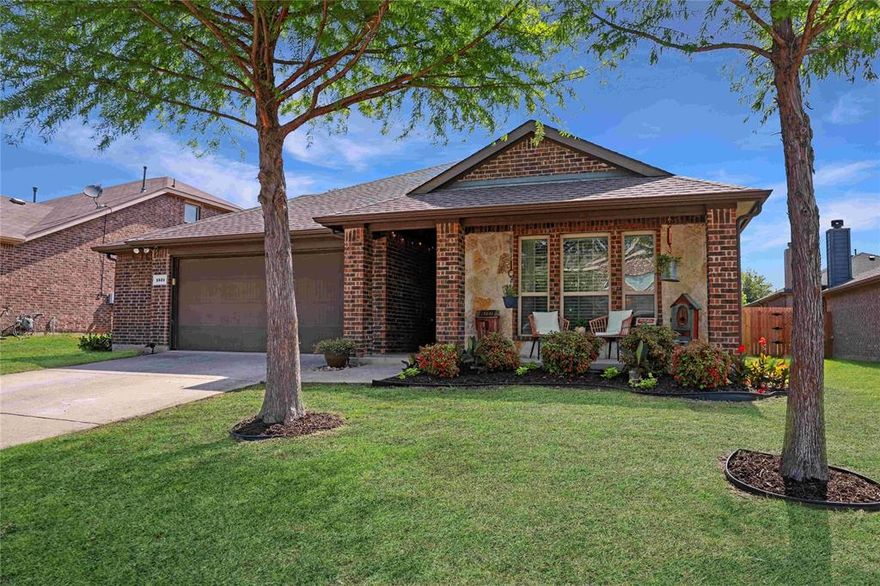 Stunning home located in the highly sought-after Georgetown neighborhood within the acclaimed VAISD school district. Conveniently situated within walking distance to Partin Elementary, the neighborhood pool, and playground, this home offers easy access to all the community amenities. Featuring three bedrooms and two bathrooms, the home offers a cozy yet spacious layout perfect for everyday living. Recent updates include brand-new carpet throughout and a new roof installed just last month, giving buyers added peace of mind. The open-concept living area flows seamlessly into the generously sized kitchen, complete with granite countertops and ample cabinet storage. A standout feature of the home is the enclosed patio, transformed into a relaxing screened-in porch, the perfect spot to enjoy your morning coffee. Step outside to your private backyard retreat featuring an extended concrete patio and a beautiful wood pergola, creating the ideal space for entertaining or unwinding outdoors.