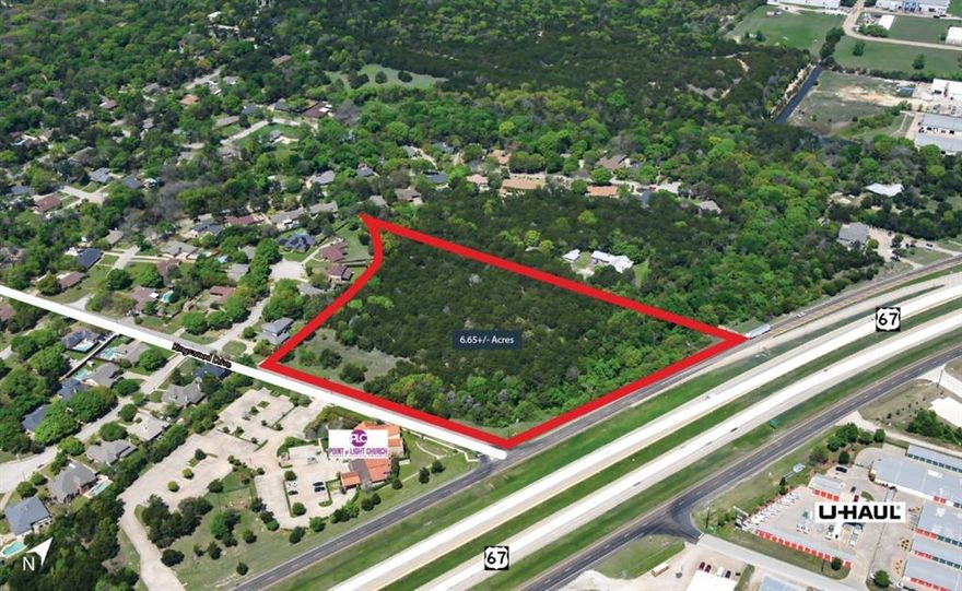 Vanguard Real Estate Advisors (VREA) has been exclusively retained to present the opportunity to acquire 6.65 acres located along Highway 67 (approximately 550 LF), offering unparalleled visibility and accessibility. The address is 1051 South J Elmer Weaver Freeway, Cedar Hill, TX. 

The highly desirable Site is zoned Neighborhood Service, a zoning class which allows uses such as retail, office or personal service needs. This represents an exceptional opportunity to acquire a commercial site with excellent Highway 67 visibility in one of DFWs fastest growing cities at a price of only $9.50 per square foot.