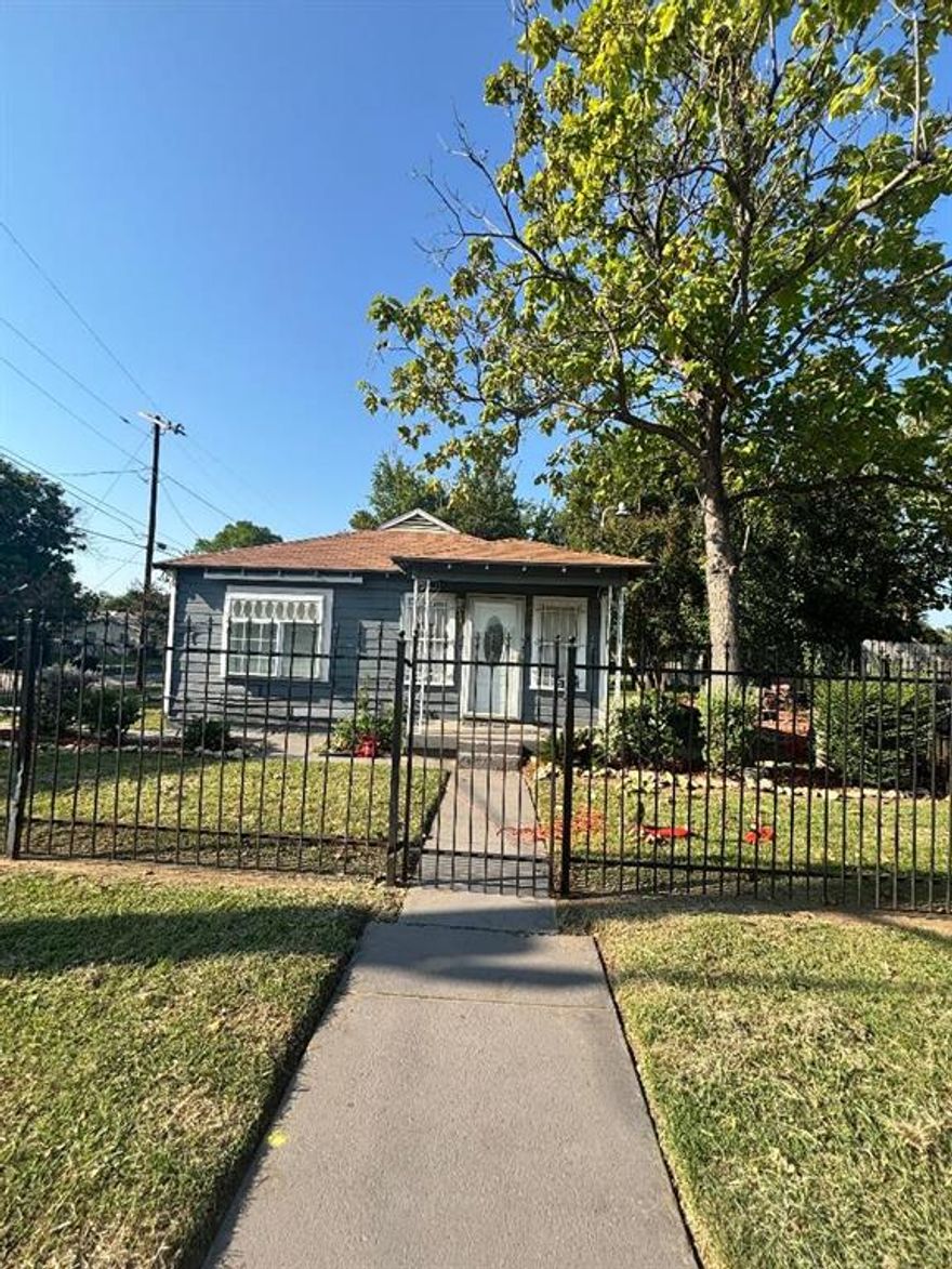 Small home on large lot with a nice outdoor sitting area, gazebo, and 2 storage sheds. Double lot as 3805 E. Berry is included in the sale.  Used as an office, so rooms have no enclosing walls. Could use as office or put walls back for 2 bedroom 1 bath home. The county has it as residential.