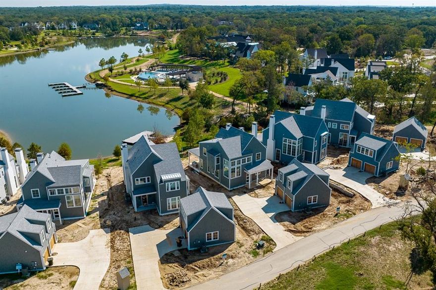 Nestled in the exclusive Long Cove community, this brand-new Cape Cottage style construction is the epitome of elegance and modern luxury. Boasting 5 bedrooms and 5 bathrooms, 5th bedroom could be used for bonus room or guest room. This meticulously crafted home offers unparalleled comfort and style. The interior features a seamless blend of modern amenities and classic charm. High ceilings and large windows create a bright and inviting atmosphere. Grand room with open kitchen with brand new appliances opens to family room with sliding doors to oversized covered patio with fireplace and grill. The outdoor space, with stunning views of the lake, is perfect for romantic evenings or lively gatherings.    Enjoy the convenience of being just steps away from the community pool.  Situated in the premier gated community of Long Cove you also will be able to enjoy the exceptional amenities this development has to offer