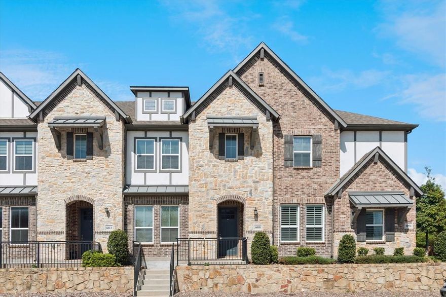 Former model home showcasing upgraded design and thoughtful layout. This chic two-story townhome features 3 bedrooms, 2.5 baths, and an oversized primary suite designed for comfort. The open-concept kitchen, dining, and family room create one seamless living space ideal for entertaining. The kitchen offers abundant cabinetry and countertop space along three walls, making meal prep efficient and functional. A convenient mud area is located just off the garage entry. Upstairs, a loft provides additional flex space leading to a luxurious primary retreat complete with a sitting area, dual walk-in closets, separate vanities, and a spacious layout. Secondary bedrooms each include walk-in closets with built-in shelving and share a full bath. Refrigerator included. Conveniently located with quick access to major highways.