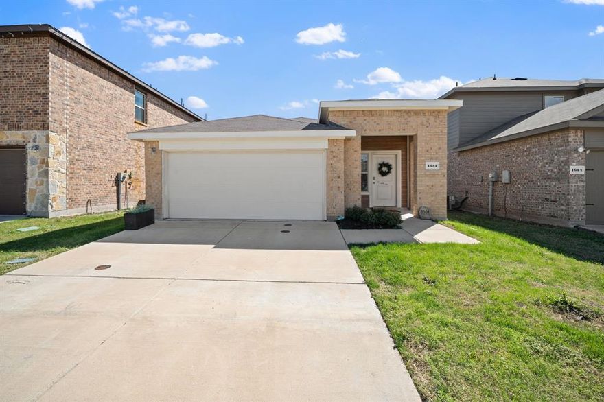 Welcome to this beautifully three bedroom, two bathroom home in the sought-after city of Forney. With over 1,500 square feet of stylish, open-concept living space, this home blends modern design with comfortable living. The spacious interior features sleek granite countertops in the kitchen, perfect for both everyday cooking and entertaining. The seamless flow between the kitchen, dining, and living areas creates an inviting atmosphere with plenty of natural light. Retreat to the generously-sized master suite, complete with a private en-suite bathroom. Two additional bedrooms offer flexibility for a home office, guest room, or family space. Both bathrooms have been thoughtfully designed with contemporary finishes, including granite and elegant fixtures. ALSO the entire interior of the home has been given a new paint job including the baseboards and doors. Whether you’re unwinding in your backyard or taking a stroll through the park, this home offers the perfect balance of privacy and community.