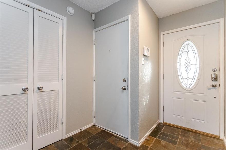 A wonderful 3~2~2 with 1700sqft in the sought after Forest Grove Addition of SW Arlington. Home has several upgrades such as Slate flooring, recessed lighting, 2 in faux blinds, built-ins, etc. Fresh interior paint. New Vinyl plank in bedrooms. Great kitchen with Granite, custom cabinets, and black appliance package incl. fridge and new Dishwasher! Large Living with vault, beams, and fireplace! Large Master features Master bath with dual vanities, dual closets, Granite, custom-tiled stand-up shower, and garden tub. Large garage with extended storage area, g door opener, sprinklers, etc. Large heavily treed backyard with storage shed. Deaver Park across the street and great schools in the Martin High zone! You will love this home and location! A must see for just $2000mo. Ready for move in on Nov1st-