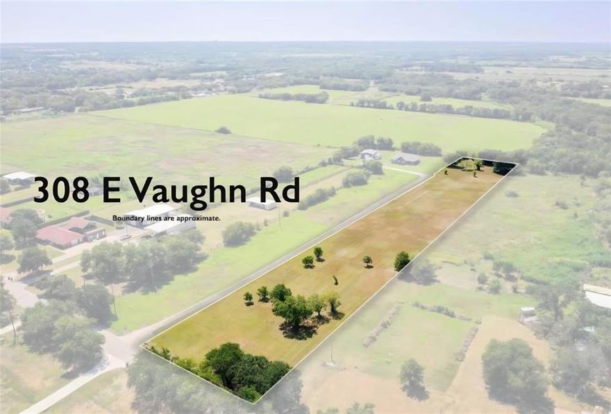 Discover the perfect blend of space, freedom, and convenience with this exceptional 2.95-acre tract located at 308 E Vaughn Road in Cleburne, Texas. Tucked just minutes from downtown Cleburne and major thoroughfares, this expansive property offers the ideal canvas for your dream home, hobby ranch, or small-scale development opportunity.

Enjoy the tranquility of country living without sacrificing proximity to town amenities, schools, shopping, dining, and medical centers are all within easy reach. With nearly three acres of open, level terrain, the land provides ample space for a custom residence, workshop, barn, or even livestock, all while maintaining privacy and room to grow.

This parcel offers excellent frontage along E Vaughn Road, ensuring convenient access and great visibility. The property sits within a rapidly growing corridor of Johnson County, where values and demand continue to rise. Whether you’re an owner-builder, investor, or buyer looking for a peaceful homestead site, this land provides flexibility, investment potential, and a lifestyle that’s hard to find inside city limits.

Don’t miss the opportunity to own a beautiful piece of Texas land in the heart of Cleburne where open skies, room to breathe, and modern convenience come together.