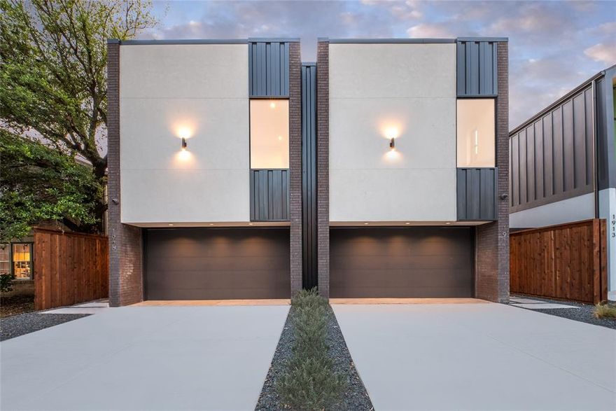 Impeccably crafted modern new construction by sought-after modern builder Fairmont Homes, ideally situated just steps from Knox-Henderson and Lower Greenville’s best dining, shopping, and entertainment. This 3-bedroom, 4-bathroom single-family attached home with Pool, and private office showcases refined finishes and thoughtful design throughout.

A bright, open living space with soaring ceilings creates an inviting atmosphere that’s perfect for entertaining. The stunning chef’s kitchen features custom LED-backlit cabinetry, commercial-grade Dacor stainless steel appliances, and quartz and marble countertops.

Retreat to the expansive primary suite with a spa-inspired bath, oversized soaking tub, and a beautifully customized walk-in closet. White oak hardwood floors, designer lighting, smooth-finish walls, and a sleek linear gas fireplace elevate the interiors.

Enjoy seamless indoor-outdoor living with a covered patio, premium outdoor kitchen, and pool, outdoor shower, and sun deck—ideal for hosting summer parties. Built with foam insulation, a tankless water heater, and pre-wired for sound. Secured by a metal entry gate, Ring doorbell, and exterior cameras. Exceptional quality throughout.