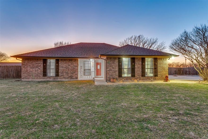 3 BEDROOM, 2 BATHROOM HOME ON OVER 1 ACRE IN ALEDO ISD! NO HOA! 

This Beautifully Maintained Home is Tucked Away in an, Established Neighborhood and Offers the Ideal Combination of Space, Comfort, and Convenience Just Minutes From I-20, Award-Winning Aledo ISD Schools, Shopping, Dining, and Everyday Essentials.

Step Inside to Discover a Warm and Inviting Living Room Highlighted by a Brick Fireplace, Creating the Perfect Focal Point for Cozy Evenings and Gatherings. The Thoughtfully Designed Kitchen Features Granite Countertops, Brand-New Appliances, Ample Cabinetry, and Plenty of Prep Space, Making it Both Functional and Stylish for Everyday Living or Entertaining. The Spacious Primary Suite Provides A Relaxing Retreat With Generous Room to Unwind, While Two Additional Well-Sized Bedrooms With New Carpet Offer Flexibility For Family, Guests, or a Home Office.

Outside, the Expansive 1+ Acre Lot Gives You Room to Breathe and Enjoy the Outdoors. You’ll Find an 18x21 Shop Ideal for Hobbies, Storage, or Workspace Needs, and a Separate Building With a Chicken Coop That Includes Additional Storage Space. The Paved Patio Creates a Perfect Setting for Entertaining, Grilling, or Simply Relaxing While Overlooking the Private, Fenced Backyard.

This Property Delivers The Freedom Of Country-Style Living With the Convenience Of Being Close To Everything — A Rare Find In Aledo ISD!
