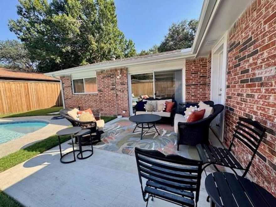 This charming 3-bedroom, 2-bath beauty boasts 1,610 sq ft of comfortable living space.  Dive into summer fun with a freshly refinished pool featuring stunning new tile and a polished perimeter-perfect for relaxing or entertaining!  Many updates thoughout the home add a modern touch. Whether you're a first time buyer or looking for a fantastic investment opportunity this home checks all the boxes.  Don't miss out on this great starter home or savvy investment.  Schedule your tour today.  Updates Include: HVAC replaced 2021, sewer drain from house to street replaced 2021, installed new patio 2024, added side walk on the side of house 2024, built shed to cover pool equipment, added Hardyboard siding to house 2021, added fireplace cover 2021, foundation repaired 2023 with a lifetime transferrable warranty. NO BLIND OFFERS