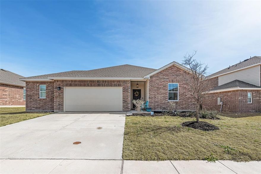 NEW PRICE!!!! Beautiful single-story home built in 2023 - Less Than 3 Years Old, offering 3 bedrooms, 2 bathrooms, and truly move-in ready condition with modern finishes throughout. This thoughtfully designed open-concept floor plan features stylish updated flooring in the main living areas and primary suite, elegant white cabinetry, granite countertops, stainless steel appliances, and an abundance of storage including spacious walk-in closets and a large laundry room. One of the standout features of this home is the extended garage, perfect for a workshop, additional storage, or even golf cart parking. The oversized backyard provides plenty of room for entertaining, relaxing, or creating your ideal outdoor space. Located in a welcoming community with walking paths, park areas, and a neighborhood splash pad, this home offers the perfect blend of comfort, convenience, and lifestyle. Whether you are a first-time buyer or looking to downsize without sacrificing quality, this property is an incredible opportunity you don’t want to miss.