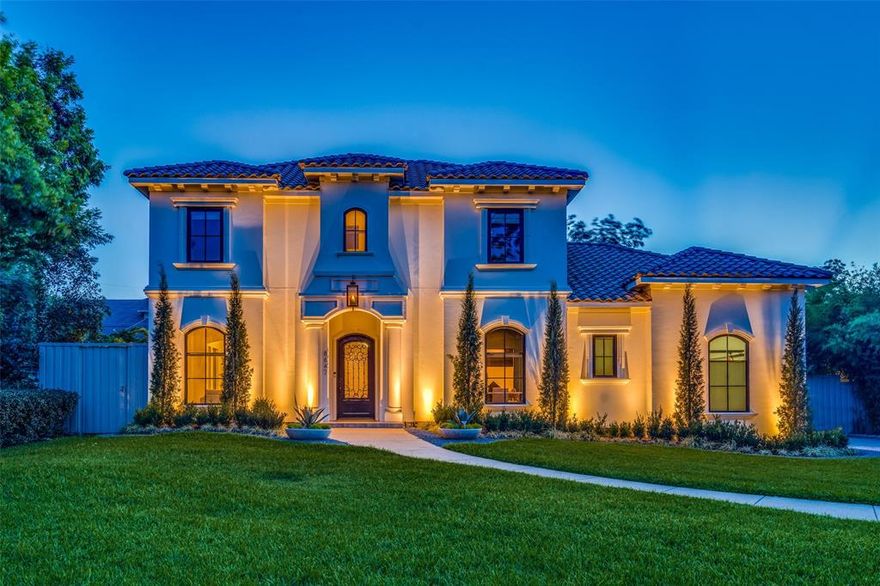 Welcome to a Mediterranean masterpiece nestled in the heart of Bluffview. A private, gated estate that epitomizes luxury and elegance. Set on nearly half an acre, this exquisite home is designed for grand entertaining and serene relaxation. The open concept floorplan seamlessly blends indoor and outdoor living, creating a harmonious flow between multiple living and dining areas. The expansive primary bedroom offers a serene retreat, overlooking the stunning pool and features a generous closet. Step outside to discover your own backyard oasis. The Infiniti pool, complete with a swim up bar, beckons for leisurely afternoons. The outdoor kitchen and fire pit are perfect for alfresco dining and intimate gatherings, while the waterfall adds a touch of serenity to the space. Located within close proximity to top Dallas shops and restaurants, as well as Dallas Love Field. This listing is also available for sale for $2,995,000.