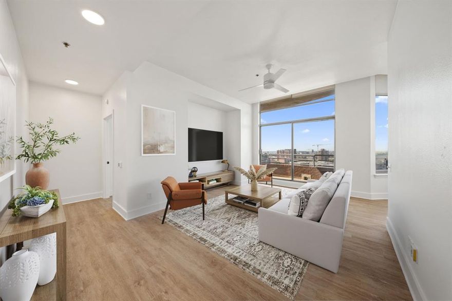 Introducing Unit 22A a rare penthouse jewel perched high above the vibrant heart of Uptown. This exquisite 1-bedroom, 1.5-bath luxury residence rises on the 22nd floor, where elegance meets skyline serenity. Step inside to discover fresh, refined updates including new white-oak–style luxury vinyl flooring, crisp, bright paint, and a beautifully renovated kitchen and spa-inspired bathroom. The airy open-concept layout invites natural light to pour through, highlighting every thoughtful detail. But the true showstopper? An expansive private balcony that delivers some of the most breathtaking downtown views in the city, your personal front-row seat to Uptown’s energy and Dallas’ glittering skyline. Morning coffee feels cinematic; sunset cocktails feel like a scene from a magazine spread. This is a one-of-one residence a penthouse that blends style, location, and unmatched city views into a living experience you won’t find anywhere else. Welcome home to elevated living.