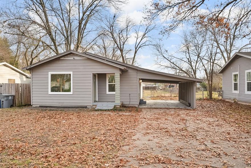 Updated 3-bedroom, 2-bath home in Dallas priced at $218,000. Recently remodeled with luxury waterproof flooring throughout and quartz countertops in the kitchen and bath. All three bedrooms measure approximately 11×11. Features a large backyard with alley access, gated entry, and two-car carport, offering ample parking and room for future expansion. Convenient location near shopping, dining, and major highways, approximately 15 minutes from Downtown Dallas. Affordable opportunity in a central location.