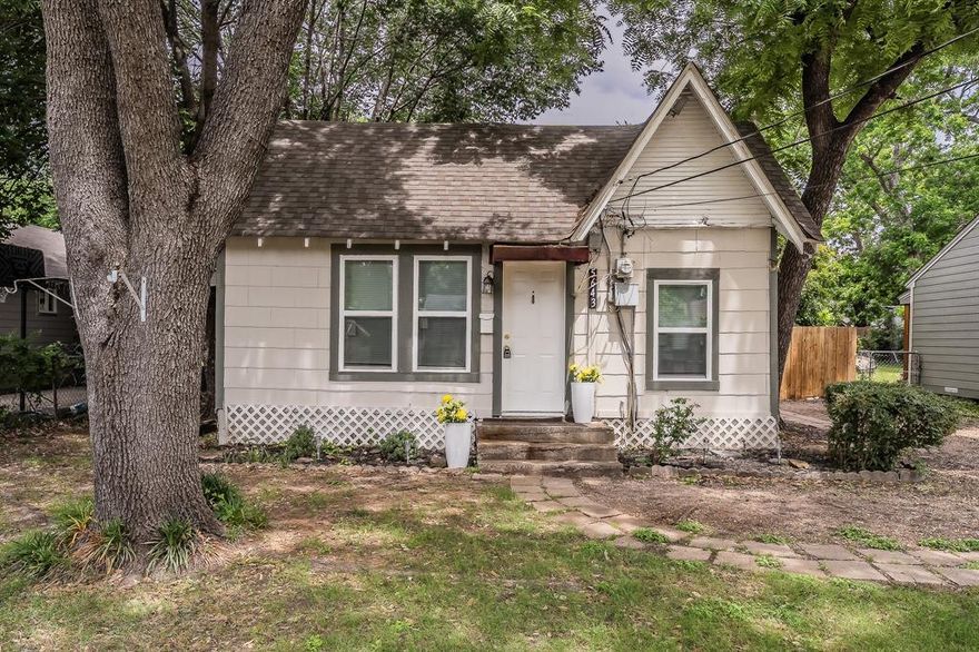 Tucked away in the Pecan Heights  near the Parkdale and Urbandale area, this East Dallas jewel box offers timeless character on a generously sized lot. Located on a quiet, tree-lined street with long-term neighbors who have lived here for decades, the setting reflects true pride of ownership. This is an all-residential street with no apartments nearby, offering a peaceful and established neighborhood environment.

The home features hardwood floors and crisp accents throughout, adding to its classic appeal. The kitchen includes black cabinetry, and the bathroom offers a ceramic tile shower enclosure. Windows have been recently replaced, providing natural light and improved efficiency.

The spacious lot includes a patio area for outdoor enjoyment and a storage shed for added convenience. The home has charming drive-up appeal and reflects the character of homes built in the 1950s.

Conveniently located within a short distance to schools, parks, a library, playground, grocery stores, pharmacies, and local eateries.

Seller is offering the home in as-is condition.
