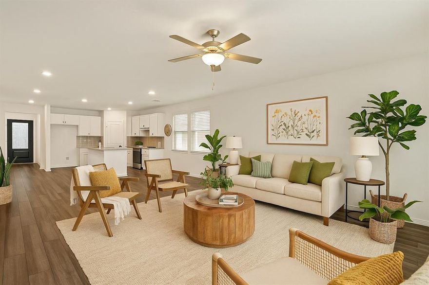 LENDER PAID INTEREST RATE BUY-DOWN AVAILABLE ON THIS PROPERTY. CALL FOR MORE DETAILS! Step into contemporary comfort in Palmilla Springs! This beautifully designed, energy-efficient home offers a bright, open layout accented by modern finishes. The kitchen stands out with white cabinetry, pearl-silver granite counters, a large island, stainless steel appliances, and a 4-burner gas range—ideal for everyday meals or entertaining guests. Energy-saving upgrades like Low-E windows, spray-foam insulation, a multispeed HVAC system, and ENERGY STAR appliances help keep utility costs low. High ceilings, wood-look LVP flooring, and soft neutral colors create a warm, inviting atmosphere throughout. The spacious primary suite features an impressive walk-in closet, dual sinks, and an oversized, spa-like shower. Enjoy neighborhood perks including a playground and dog park, all located just minutes from lively downtown Fort Worth. A perfect blend of style, efficiency, and convenience awaits in this Palmilla Springs gem.