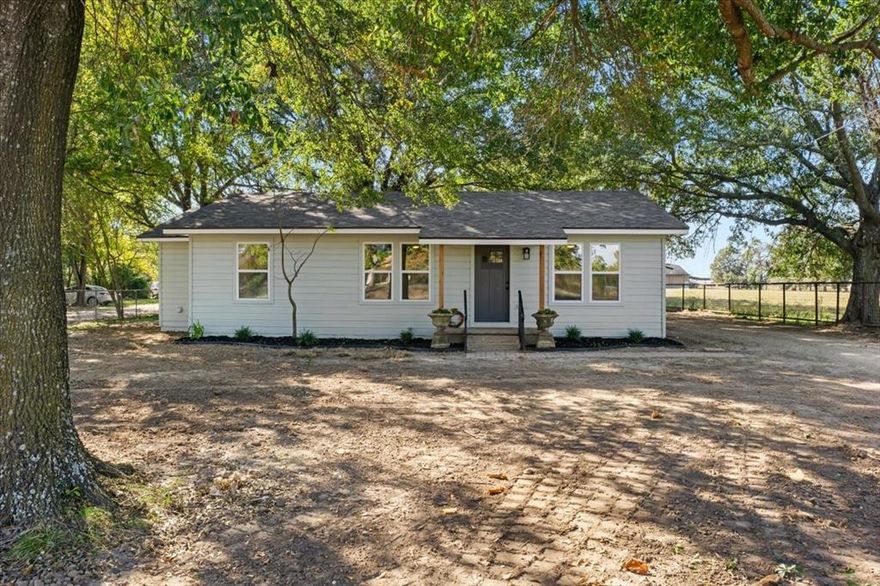 Beautifully remodeled 3 bedroom, 2 bath home in Mildred ISD with a floorplan that feels open, spacious, and thoughtfully designed. The exterior features charming wood siding along with new windows, new roof, new HVAC system, and a new septic for peace of mind. Inside, enjoy bamboo flooring in the main living areas and new carpet in the bedrooms. Both bathrooms are fully updated with fresh tile and modern finishes. The bright eat-in kitchen has been completely refreshed with new cabinets, granite countertops, a unique backsplash, and plenty of storage space for everyday use and organization. A separate utility room provides added convenience. Outside, relax on the cute back porch and take advantage of the detached 2-car garage for parking, storage, or hobbies. Located just minutes from town with easy access to the interstate, this move-in ready home blends modern updates with comfortable small-community living. This show stopper is ready for it's new owner!