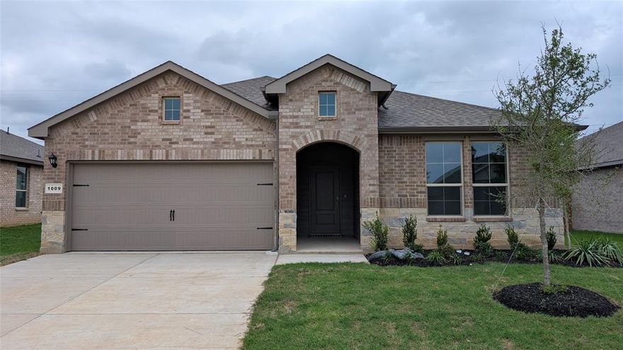 Complete and move-in ready! Beautiful new D.R. Horton home in the new community of Lankford Farms located in the heart of Cleburne and Cleburne ISD! Newly designed Homes to suit the needs of the most discerning Buyers. Gorgeous Single Story 4 bedroom-2.5 bathroom Kennedy floorplan-Elevation B, ready now! Open concept with spacious Living opening to Dining and large Chef's Kitchen in the heart of the Home with big center Island, Granite countertops, Stainless Steel Appliances, electric range and wide Pantry. Powder bath for guests conveniently located off the open living area. Front secondary Bedroom-optional Office area and large primary Bedroom with 5 foot over sized shower and walk-in Closet. Tiled Entry, Hallways and Wet areas plus Home is Connected Smart Home Technology Package. Covered front porch and back Patio, 6 foot wood privacy fenced backyard. Landscape Pkg with full sod and Sprinkler System, partial guttering and much more! The John Warren Sports Complex is nearby, offering opportunities for outdoor recreation and sports enthusiasts. Historic downtown Cleburne is less than two miles away, providing convenient access to unique shops, restaurants, and cultural attractions. Lake Pat Cleburne is only a 10-minute drive, perfect for boating, fishing, and swimming.