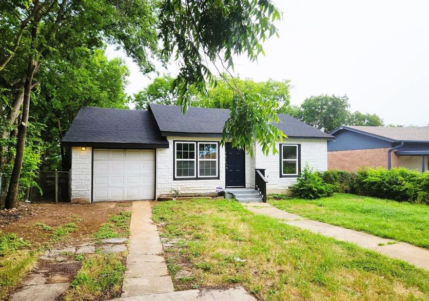 Back on the Market!** 
After inspections and repairs, the previous buyer’s lender did not come through. This fully updated home is now for sale! 

This charming property features 3 bedrooms and 2 full bathrooms, along with a garage. All plumbing and electrical work have been updated to meet city permit standards. The interiors have been completely renovated, including quartz countertops, new appliances, and a new roof. The foundation has also been adjusted and comes with a warranty. Additionally, the home boasts all-new fixtures and a brand-new HVAC system to be installed at closing. This property is ideal for first-time homebuyers, as it is vacant and ready for immediate move-in. Don't miss out on this opportunity!

**Important Notes:** Buyers are advised to verify the condition of the property with an inspector. Additionally, buyers should confirm the square footage, as it may differ from the sources used to obtain the information.